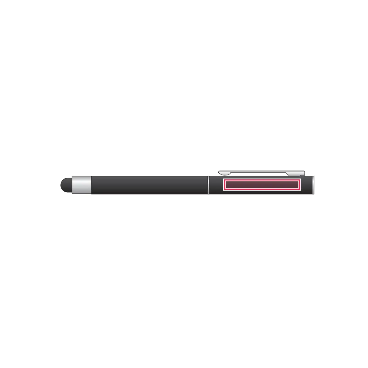 Umístění potisku: CONCORDE sada vizitkáře a kovového rolleru modrá černá – Tělo rolleru