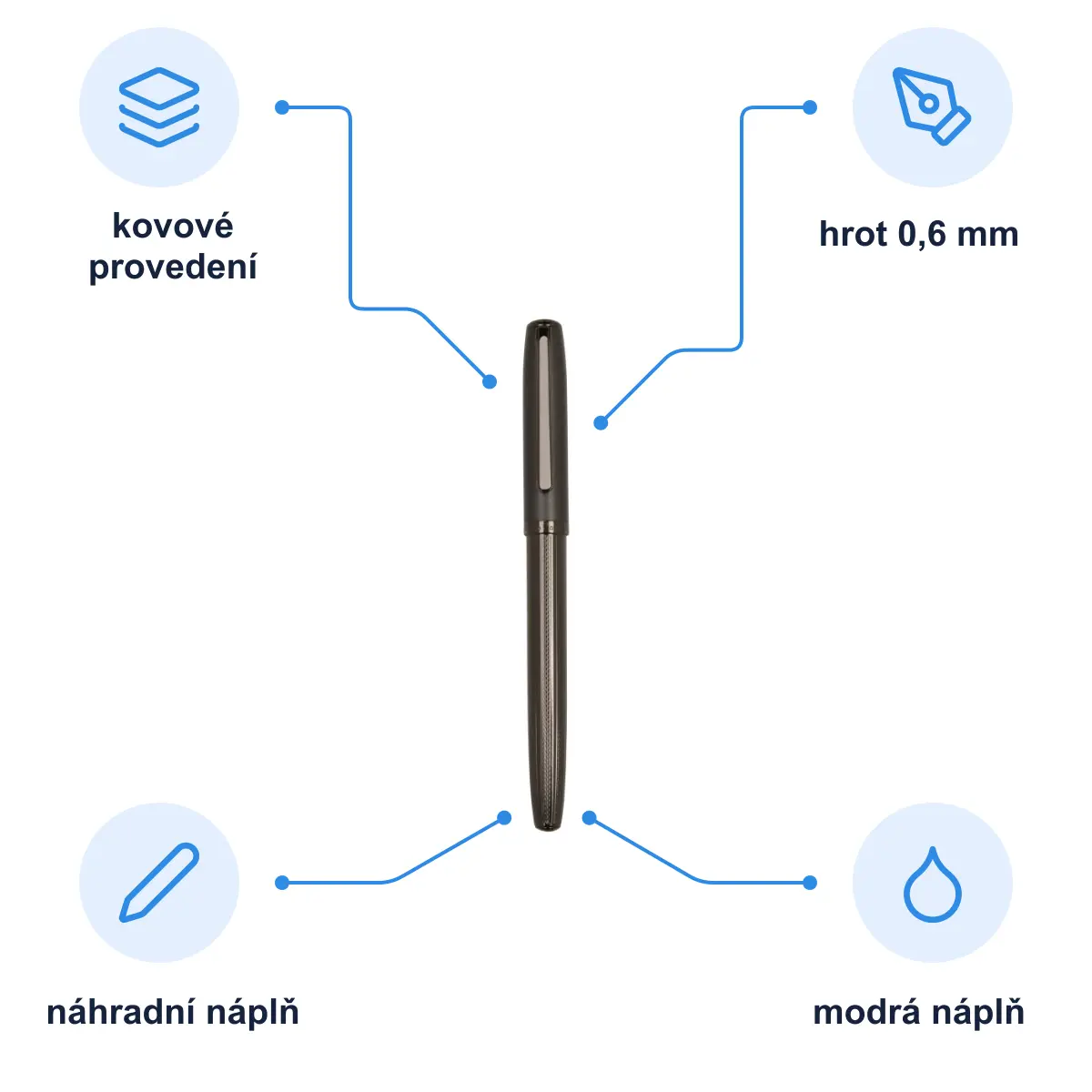 Infografika PIERRE CARDIN CORINNE Roller, šedá/gunmetal