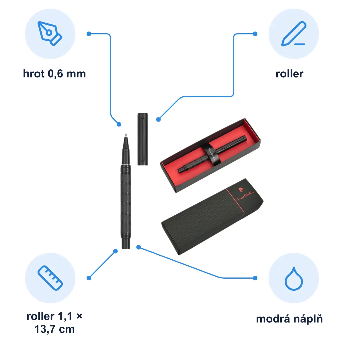 Infografika PIERRE CARDIN ESMEE Roller, černá