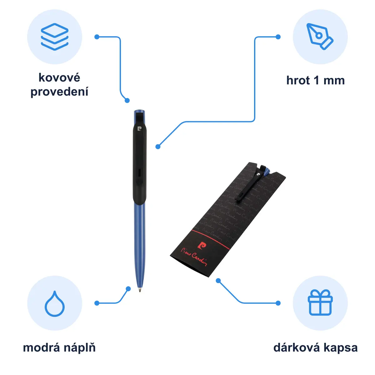 Infografika PIERRE CARDIN SYMPHONY Kuličkové pero, modrá