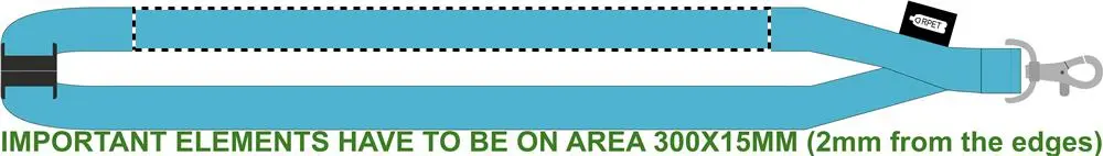 Umístění potisku: Přední strana - bílá část