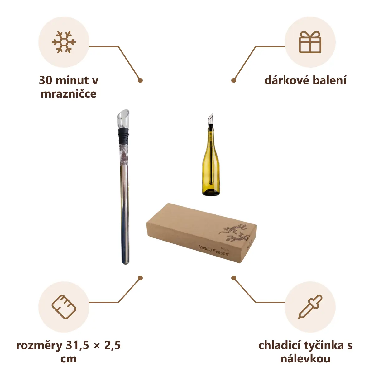 Infografika VS PILBARA Chladič na víno v dárkové krabici
