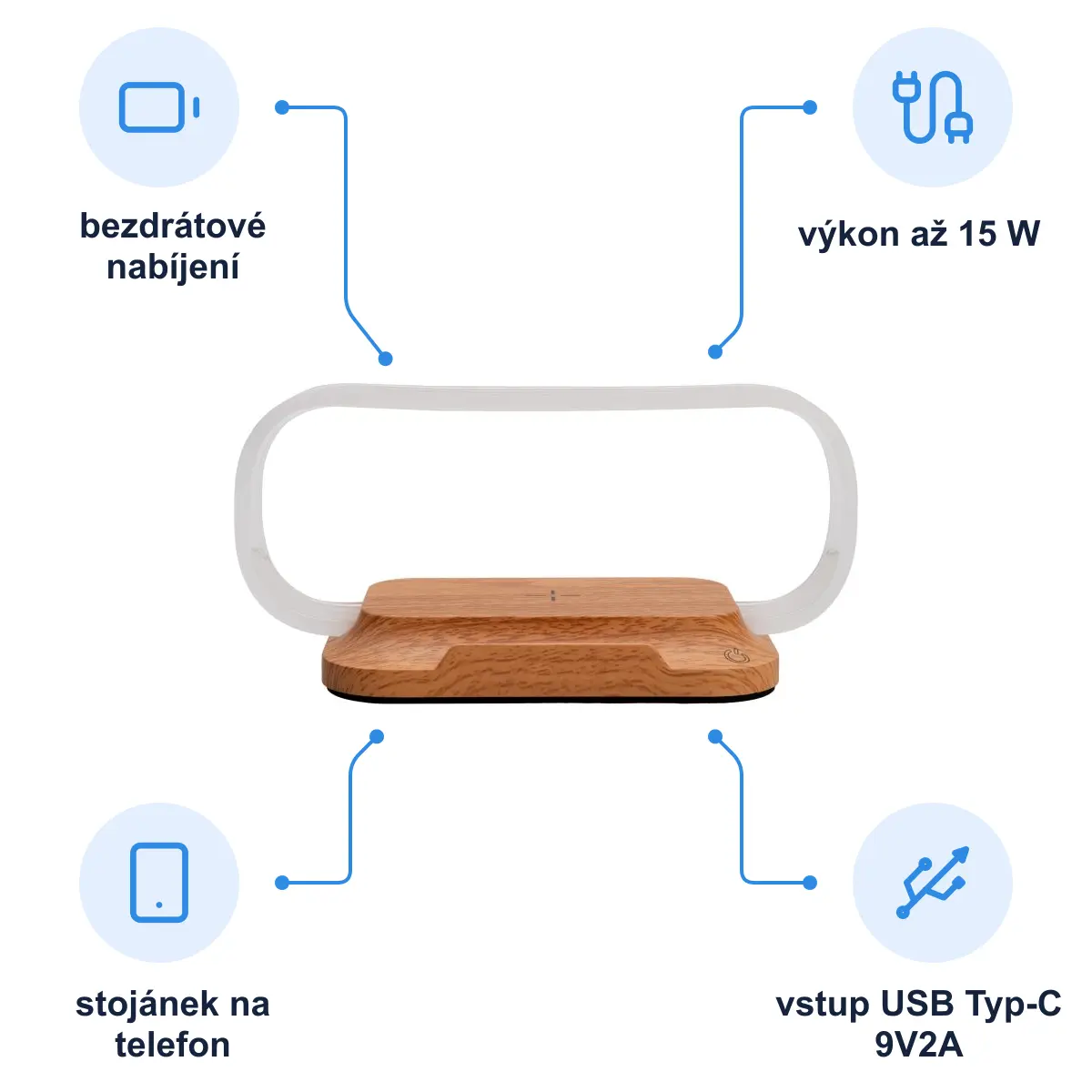 Infografika PIERRE CARDIN JEROME Nabíjecí stojánek na telefon, 15 W