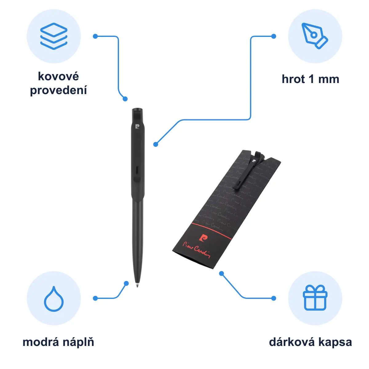 Infografika PIERRE CARDIN SYMPHONY Kuličkové pero, černá