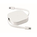 100W zatahovací nabíjecí kabel, bílá