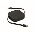 100W zatahovací nabíjecí kabel, černá