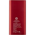 4000mAh bezdrátová powerbanka typu C z recyklovaného hliníku, červená
