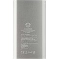 4000mAh bezdrátová powerbanka typu C z recyklovaného hliníku, stříbrná