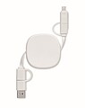 60W svinovací nabíjecí kabel, bílá