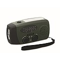 AUSELO Přenosné rádio s LED svítilnou, tmavě zelená