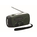 AUSELO Přenosné rádio s LED svítilnou, tmavě zelená