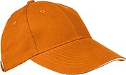 Baseballová kšiltovka z bavlny, neobsahuje AZO, oranžová