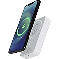 Bezdrátová 15W magnetická powerbanka, 10 000 mAh s 20W PD – vyrobeno z recyklovaného plastu, bílá