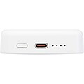 Bezdrátová 15W magnetická powerbanka, 10 000 mAh s 20W PD – vyrobeno z recyklovaného plastu, bílá