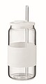 Borosilikátová sklenice 550ml s br, bílá