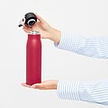 DALAGO Dvoustěnná termoska z nerezové oceli s poutkem, 500 ml, červená