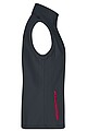 Dámská vesta James & Nicholson Promo softshell, tmavě šedá/červená, velikost S