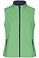 Dámská vesta James & Nicholson Promo softshell, zelená/námořní modrá, velikost XL
