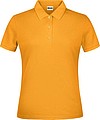 Dámské piqué polo James & Nicholson, tmavě žlutá, M