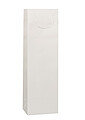 Dárková taška na víno GLASS BIANCO LUX 12x9x40, bílá, lamino lesk