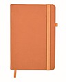 DEMIRO Linkovaný poznámkový blok v recyklovaných PU deskách, 192 stran, oranžová