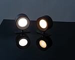 Dobíjecí nástěnné lampy 2 ks, černá