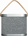 DURUOL Kovový bluetooth reproduktor s bambusovou powerbankou, šedá