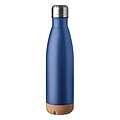 Dvoustěnná láhev s korkovým dnem, objem 500 ml, královská modrá