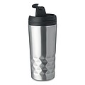 Dvoustěnný cestovní termohrnek z nerezové oceli, uvnitř plast, 280 ml