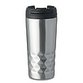 Dvoustěnný cestovní termohrnek z nerezové oceli, uvnitř plast, 280 ml