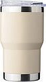 Dvoustěnný cestovní termohrnek z recyklované nerezové oceli 350 ml, béžová