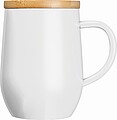 Dvoustěnný nerezový hrnek s víčkem, 300ml, bílý
