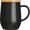 Dvoustěnný nerezový hrnek s víčkem, 300ml, černý