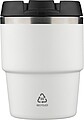 Dvoustěnný termohrnek z recyklované nerezové oceli, 175 ml, bílá