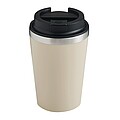 Dvouvrstvý termohrnek s víčkem, 350ml, uvnitř nerezový, zvenku plastový, béžová