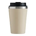 Dvouvrstvý termohrnek s víčkem, 350ml, uvnitř nerezový, zvenku plastový, béžová