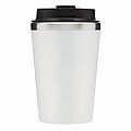 Dvouvrstvý termohrnek s víčkem, 350ml, uvnitř nerezový, zvenku plastový, bílý