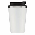 Dvouvrstvý termohrnek s víčkem, 350ml, uvnitř nerezový, zvenku plastový, bílý