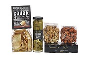 FESTIV Dárková sada - 2 x paštika iberico, zelené olivy, gouda sušenky, kešu, arašídy