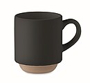 FIKRET Keramický stohovatelný hrnek o objemu 170 ml, černá