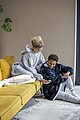FRAZADA Unisex mikinová televizní deka, šedá