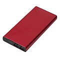 Hliníková powerbanka 10 000 mAh, červená