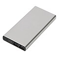 Hliníková powerbanka 10 000 mAh, stříbrná