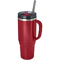 Hrnek s brčkem 1200ml, červená