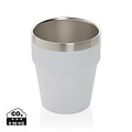 Hrnek s dvojitou stěnou, 300ml, recyklovaná ocel, bílý