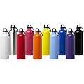 Jednostěnná láhev na vodu z nerezové oceli s karabinou 750ml, černá