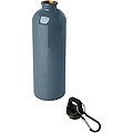 Jednostěnná láhev na vodu z nerezové oceli s karabinou 750ml, modrošedá