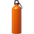 Jednostěnná láhev na vodu z nerezové oceli s karabinou 750ml, oranžová