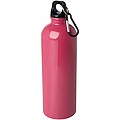 Jednostěnná láhev na vodu z nerezové oceli s karabinou 750ml, růžová