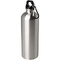 Jednostěnná láhev na vodu z nerezové oceli s karabinou 750ml, stříbrný